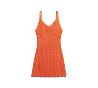 Superdry Crochet Cami Sleeveless Short Dress Orange L Femme