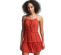 Superdry Vintage Broderie Cami Sleeveless Dress Rouge S Femme