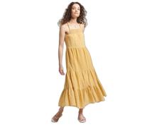 Robe caraco longue à dentelle femme Superdry Vintage Jaune M
