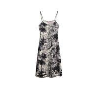 Robe caraco mi-longue boutonnée imprimée femme Superdry Gris XS