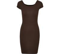 Urban Classics Femme À Épaules Dénudées Côtelées pour Robe, Marron, M EU