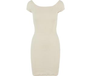 Robe cÃŽtelÃ©e Ã Ã©paules dÃ©nudÃ©es femme Urban Classics Blanc M