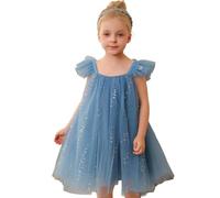 Robe cérémonie Enfant Robe Fille en Maille pour Enfants élégante pour Petite de Princesse Grande Taille Décontractées avec Manches