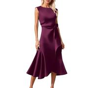 Robe Ceremonie Femme Robe De Mariée Blanche Mariage Civil Noir Sexy Chic Soiree Longue Lilas Manche Paillette Bleu Marine Soirée Cocktail Invitée Satin Demoiselle d'honneur Rose XS Noire Tenue Et