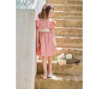 Robe cérémonie fille ceinture dorée blush 6A