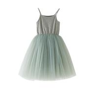 Robe CéRéMonie Fille Chic, Robe Fille Grande Taille, Robes sans Manches en Coton pour Filles Bretelles Tutu Robes à Manches Longues Plaine FêTe Anniversaire SoiréE Cocktail Enfants 2-12 Ans F410