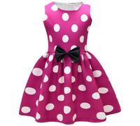 Robe Cérémonie Fille Enfant Robe Rockabilly Année 50/60 Retro à Pois Polka Dot Imprimé Floral Robes Pin Up de Soirée Fête Cocktail Mariage sans Manches A-Ligne Midi Dress 2-13 Ans Pas Cher