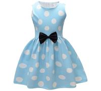 Robe Cérémonie Fille Enfant Robe Rockabilly Année 50/60 Retro à Pois Polka Dot Imprimé Floral Robes Pin Up de Soirée Fête Cocktail Mariage sans Manches A-Ligne Midi Dress 2-13 Ans Pas Cher