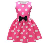 Robe Cérémonie Fille Enfant Robe Rockabilly Année 50/60 Retro à Pois Polka Dot Imprimé Floral Robes Pin Up de Soirée Fête Cocktail Mariage sans Manches A-Ligne Midi Dress 2-13 Ans Pas Cher