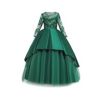 Robe Ceremonie Fille Mariage Robes Bapteme de Communion d'anniversaire du Soir Communion Anniversaire Robe de Fête Ceremonie Mariage Longue Robes Filles Chic et Elegant Dress Pas Cher 7-14 ans