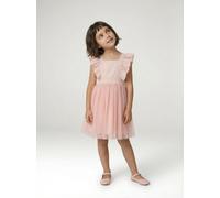 VERTBAUDET Robe cérémonie Fille Satin de Coton à Volants Rose pâle 5A