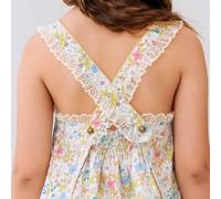 Robe cérémonie fleurie à bretelles croisées anaïs jaune clair 7/8A