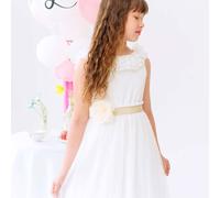Robe Cérémonie Longue Éléonaure Blanc Ivoire 13/14A