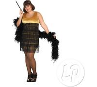 robe charleston avec franges or & noir taille xxl