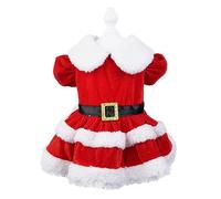 Robe chaude pour chiens - Pour cosplay, Père Noël, Noël, hiver et automne - Robe de mariage - Jupe douce pour petits chiens