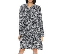 JDY Piper L/S AOP Shirt Dress WVN Noos Robe, Noir/Blanc, 36 Femme