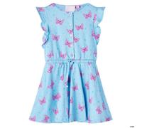Robe chemise bébé fille - vidaXL - Bleu - Pratique - Durable - Tendance 3-4 ans