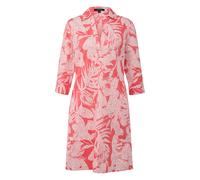 Robe chemise courte en popeline coton imprimée col V femme COMMA Rose 32