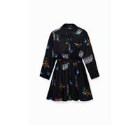 Robe-chemise courte illustrations femme Desigual - noir - XL XL
