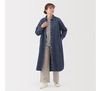 Robe chemise en denim délavé pour femme Bleu M