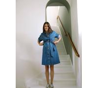 Robe chemise en jean grossesse et allaitement stone 48