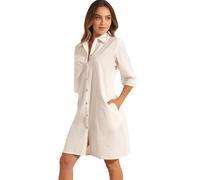 Robe chemise estivale manches mi-longues femme Selmark Atlantis Blanc L