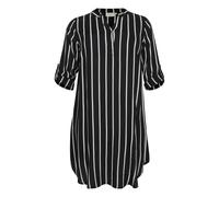 KAFFE CURVE Robe-chemise 'Milana' noir / blanc, Taille 44