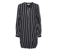 Kaffe, Femme, Robes, Noir, Taille: 42 FR Robe Chemise à Rayures Noir/Rayure Craie
