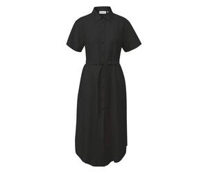 Robe chemise fluide en mÃ©lange de viscose et lin femme COMMA Noir 40