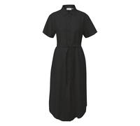 Robe chemise fluide en mélange de viscose et lin femme COMMA Noir 38