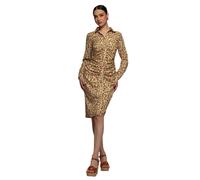 Robe chemise imprimÃ© floral femme Goddiva Beige 40