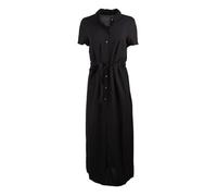 Robe Chemise Longue Ceinturée Noir Avec Fente Avant Femme Vero Moda
