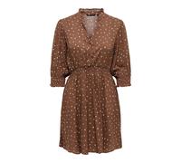 Robe chemise manches 3/4 femme Only Raya Marron XL