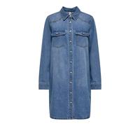 Only Robe chemise femme Lisa manches longues bleu denim Taille L
