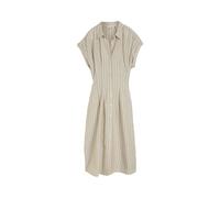 Robe chemise midi à rayures femme Tom Tailor Beige 42