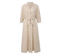 Robe chemise midi manches 3/4 avec ceinture similicuir femme COMMA Beige 48