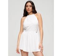 Robe chemise mini brodée femme Superdry Vintage Blanc XS