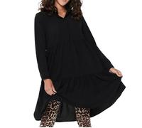 JDY JDYPIPER L/S Shirt Dress WVN Noos Robe décontractée, Noir, 36 Femme
