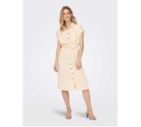 Only Hannover Short Sleeve Long Dress Beige 38 Femme
