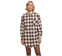 Robe chemise oversize en flanelle à carreaux femme Urban Classics - rose/marron - M S