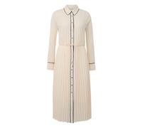 Robe chemise plissÃ©e manches longues en mousseline femme COMMA Beige 34