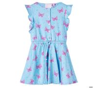 Robe chemise - vidaXL - Fille - Bleu - Confortable - Élégante 5-6 ans