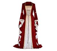 Robe Chic Cosplay Vintage Maléfique Gothique Ghostface Diable Demon Malefique Deguisement Halloween Femme Squelette Longue Grande Pirate Deguisement Femme Pirate Cape Costume Faucheuse S