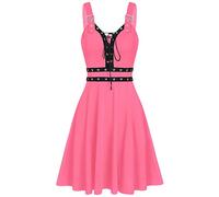 Robe Chic Femme - Robe d'été sans Manches pour Femme Design asymétrique Bandage et Coupe Camisole Mini Robe élégante en Tissu Confortable pour Sortie décontractée