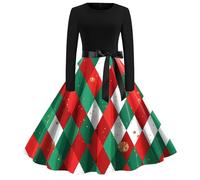 Robe Chic Noel Femme Bonhomme De Neige Costume Père Noël Col Rond Deguisement Mere Noel Adulte Vetement Noel Costume Mère Noël Femme Ugly Christmas Cocktail Cérémonie Robe Sapin De Noel