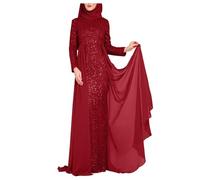 Robe Chic pour Noël Femme Tenue Noel Cérémonie Fhiver Kimono Carreaux Guinguette Voile Turque Arc Décontractée Hijab Couturiere Au 500 Decollhiver Boho Jungle Feuille