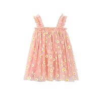 Robe Chic, Robe De Princesse d'anniversaire Fleuries à Volants pour Enfants De 16 Ans Style Plage pour Filles D'éTé pour FêTes à La Plage pour BéBéS Et Petites Filles DéContractéEs sans Manches
