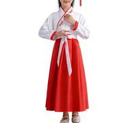 Robe Chinoise Hanfu Pour Enfants Hanfu Costume Traditionnel Chinois Deguisement Chinoise Costume Avec Jupe Midi Kimono Japonais Enfantss Traditionnel Carnaval Cosplay Vêtement Manches Longues