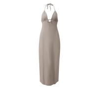 Robe cintrÃ©e Ã col montant en mÃ©lange de lin femme QS Gris 34