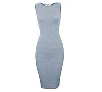 Robe classique de midi - E5H7L - sans manches - coupe slim - coton 40